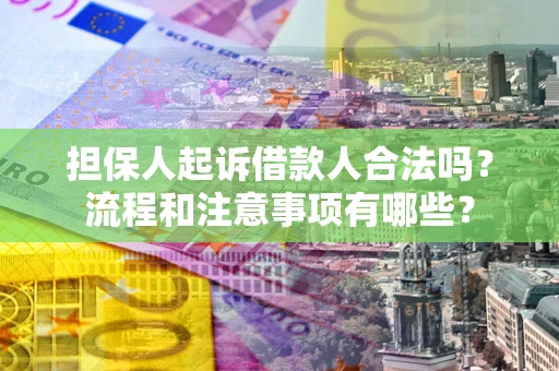 武汉担保人起诉借款人合法吗？流程和注意事项有哪些？