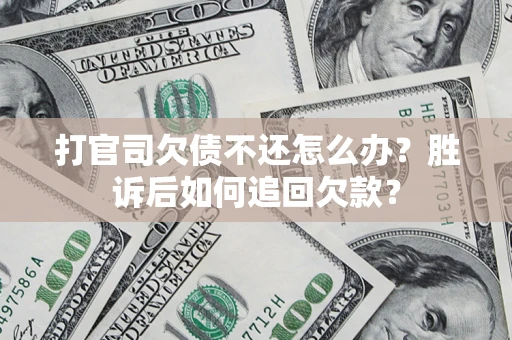 武汉打官司欠债不还怎么办？胜诉后如何追回欠款？