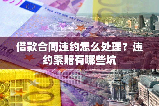 武汉借款合同违约怎么处理？违约索赔有哪些坑