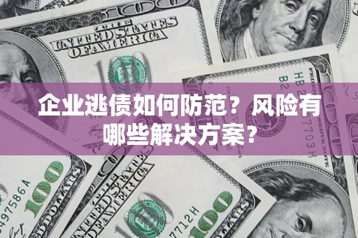 武汉企业逃债如何防范？风险有哪些解决方案？