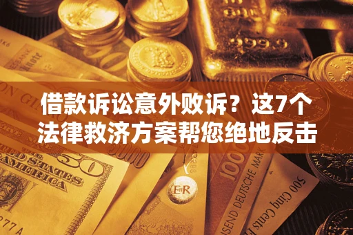 武汉借款诉讼意外败诉？这7个法律救济方案帮您绝地反击！