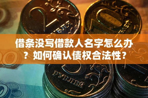 武汉借条没写借款人名字怎么办？如何确认债权合法性？