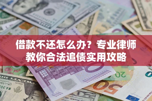 武汉借款不还怎么办？专业律师教你合法追债实用攻略