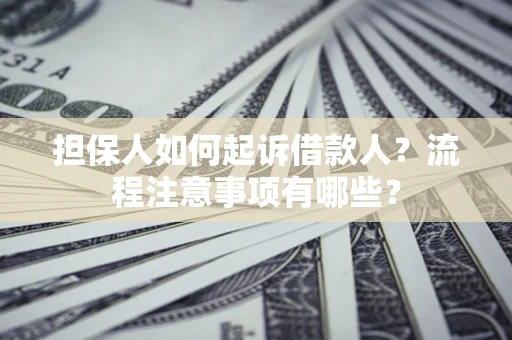 武汉担保人如何起诉借款人？流程注意事项有哪些？